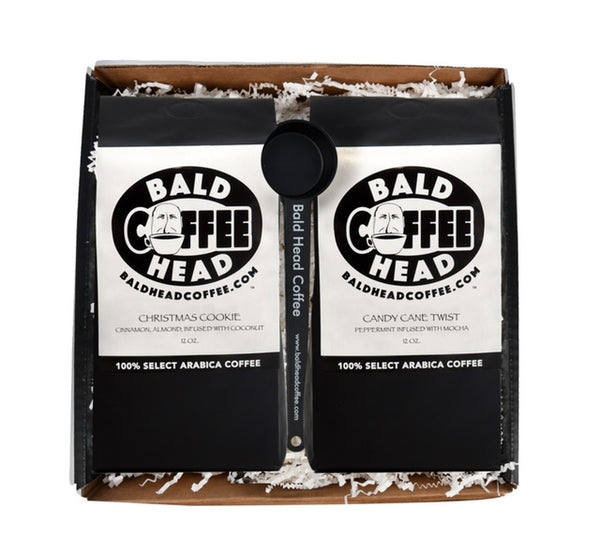 Bald Head Coffee® 2 pc Candy Cane Twist / Christmas Cookie Gift Set