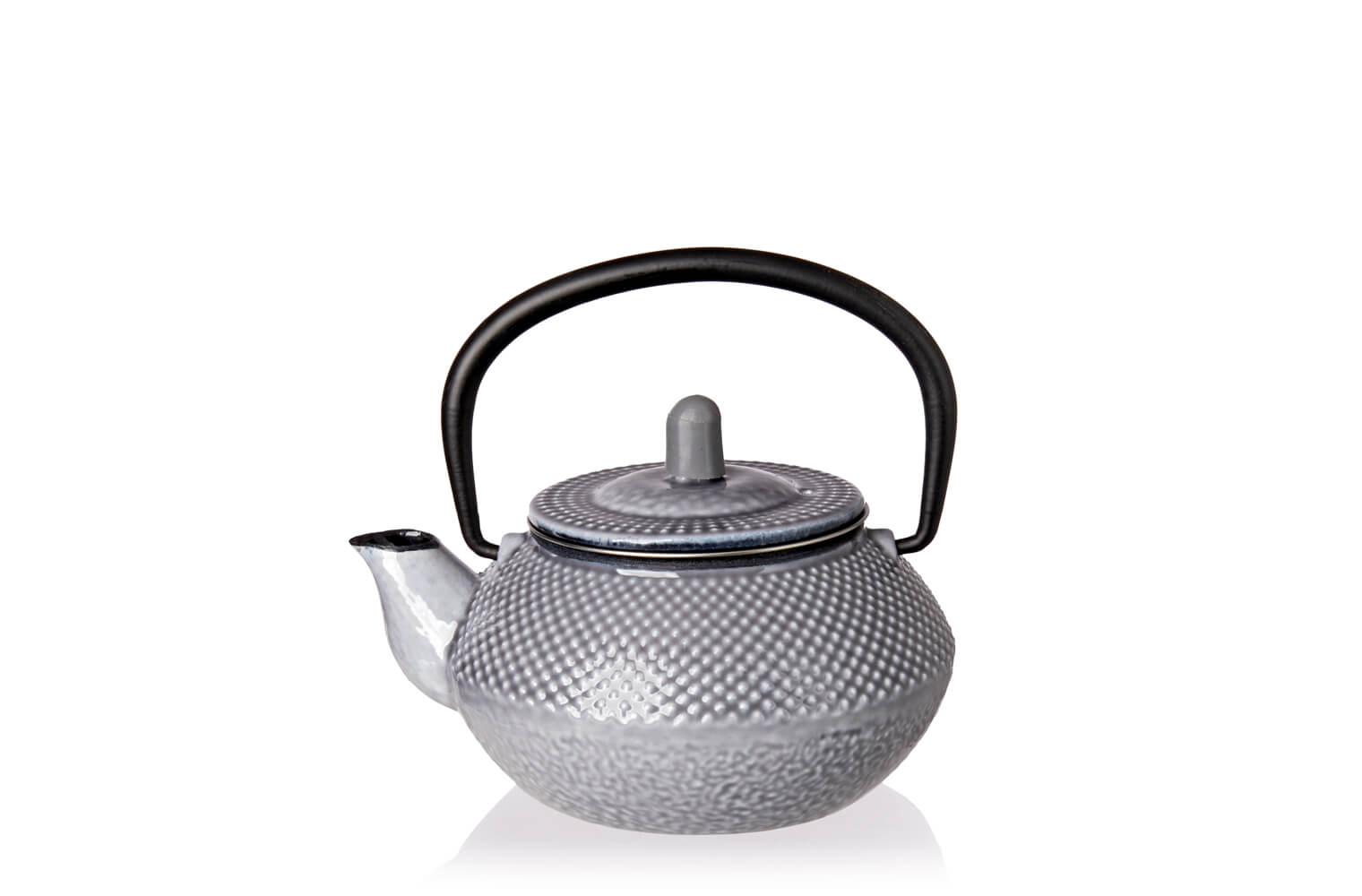 Glazed Oyster Cast Iron 10 ounce Tea Pot