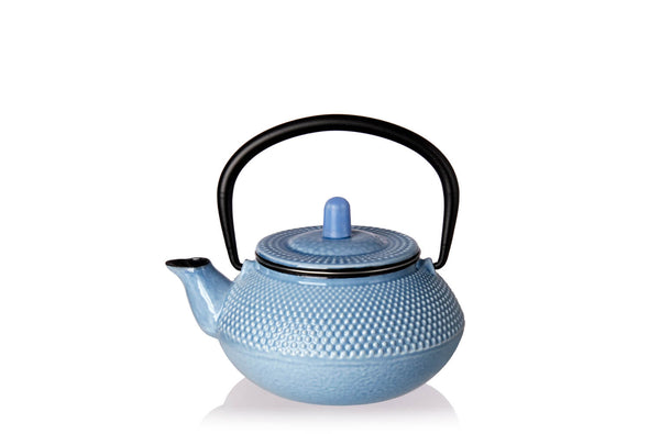 Glazed Wave Cast Iron 10 ounce Tea Pot